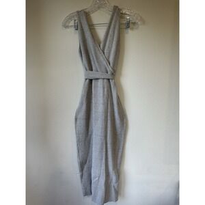 Women's‎ Zesica Dress Grey Sleeveless Knit With Wrap Around Belt  Size Medium